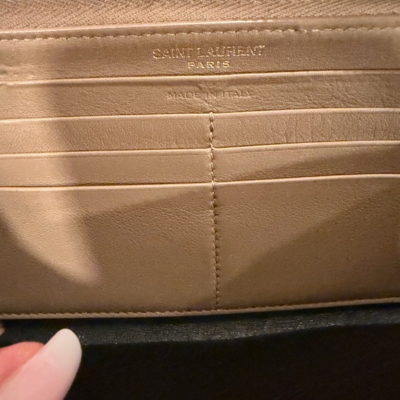 Yves Saint Laurent Khaki Leather Wallet - Picture 6 of 10